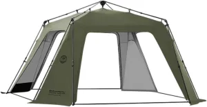 Camping Tent Hiking Tent 4 Sided Rainproof Sun Protection Family Tent Quick Assemble up Tent for Family Trips Beach Outings