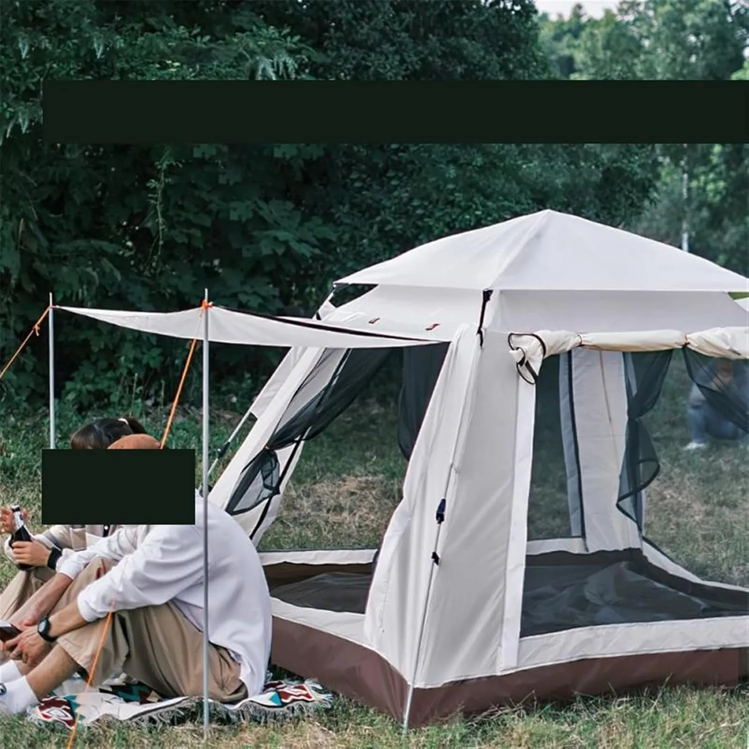 Camping Tent Outdoor Automatic Quick Open Tent Rainfly Waterproof Camping Tent Family Outdoor Instant Setup Tent with Carring Bag