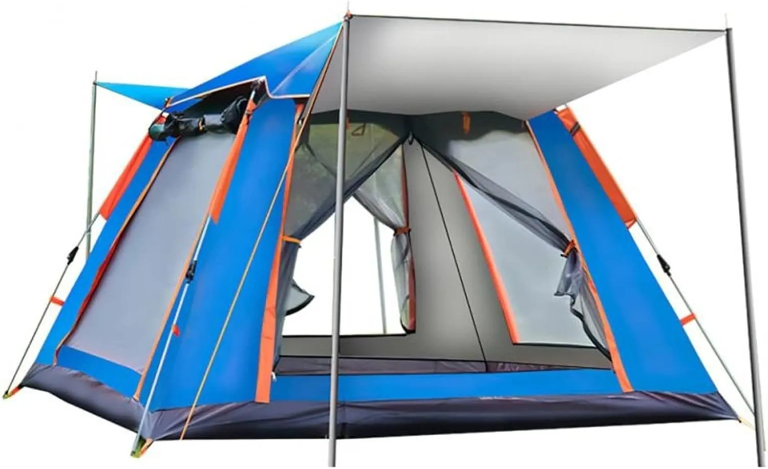 Camping Tent Outdoor Automatic Quick Open Tent Rainfly Waterproof Camping Tent Family Outdoor Instant Setup Tent with Carring Bag