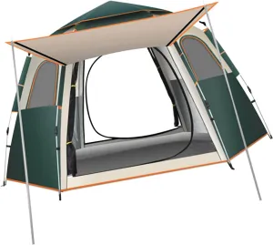 Camping Tent, Oxford Cloth Double Layer Tent Waterproof Sun Proof Large Space for Hiking