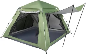 Camping Tent, Sturdy and Durable, Foldable Lightweight 4 Person Changing Tent, Waterproof Rain Shelter, Quick Setup, Portable Privacy Tents Ideal for Hiking, Travel & Outdoor Activities