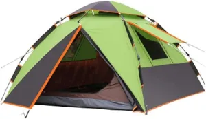 Camping Tent,Automatic Spring Pole Bracket,Rainrproof Double Layer Instant Tent,for 4 Person Outdoor Hiking