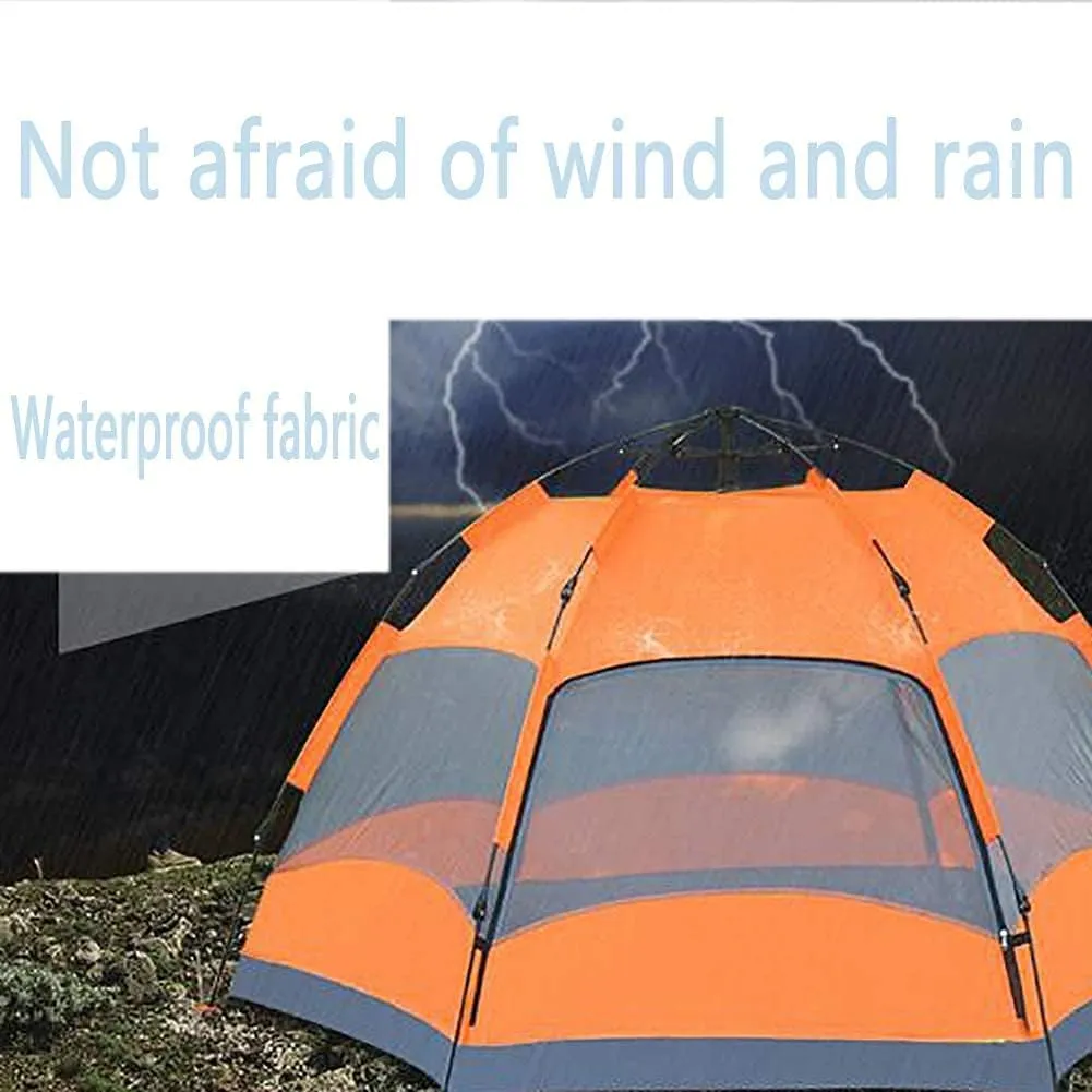 Camping Tent,Camping Waterproof Hiking Sun Shelter,Outdoor Double Layer Tent Easy Set Up 3-4 People Blue 95x53inch