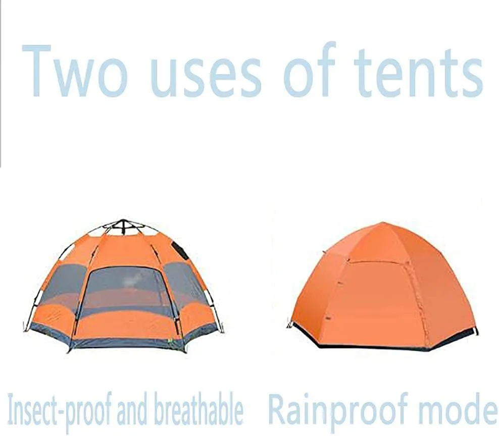 Camping Tent,Camping Waterproof Hiking Sun Shelter,Outdoor Double Layer Tent Easy Set Up 3-4 People Blue 95x53inch