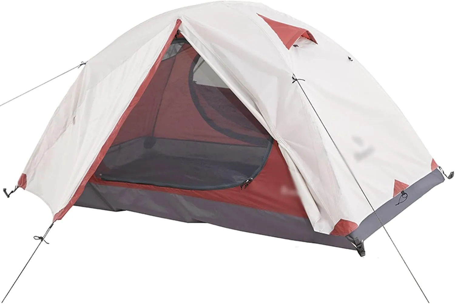 Camping Tents, 2 People Backpacking Tent Outdoor Camping 4 Season Winter Skirt Tent Double Layer Waterproof Hiking Survival (Color : White, Size : 3 Season 2P)