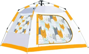 Camping Tents Automatic Camping Pop-up Tent 3-4Person One door and three windows Tents Double Layer Waterproof Dome Tent Large Family Tent Dome Tent