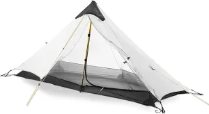 Camping Tent,Ultralight Outdoor Pyramid Tent Camping Teepee Tents, 1 Person/2 Person Backpack Waterproof Double Layer Tent Ideal for Camping, Backpack Hopeful