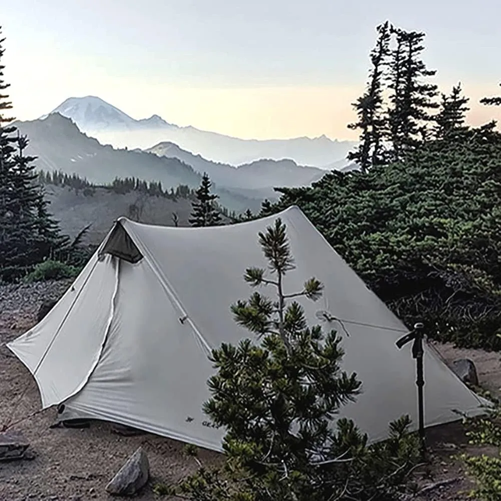 Camping Tent,Ultralight Outdoor Pyramid Tent Camping Teepee Tents, 1 Person/2 Person Backpack Waterproof Double Layer Tent Ideal for Camping, Backpack Hopeful