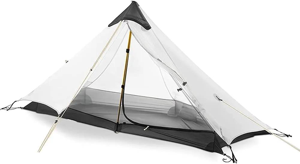 Camping Tent,Ultralight Outdoor Pyramid Tent Camping Teepee Tents, 1 Person/2 Person Backpack Waterproof Double Layer Tent Ideal for Camping, Backpack Hopeful