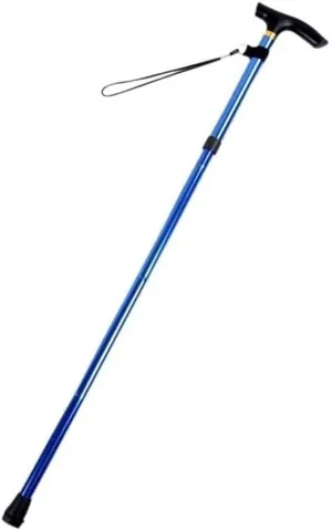 Cane Trekking Poles Walking Stick, Trekking Poles Hiking Trekking Poles T-Handle Aluminum Folding Walking Stick Metal Folding Cane Elderly People Crutches Pole