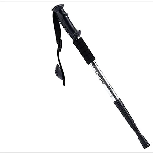 Canes Trekking Poles Outdoor Aluminum Trekking Poles Walking Crutches Climbing Poles Telescopic Climbing Pole Foldable Portable Shrinking Four Straight Handles