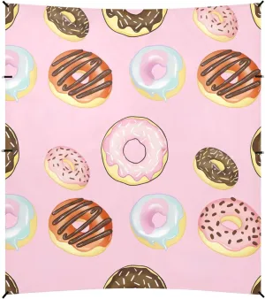 Canopy Beach Tent Colorful Donuts Pink Outdoor Sun Shade Patio 9.2 × 10.5 FT Large Sand Camping Sun Shelter Shelters with Poles Sand Anchor