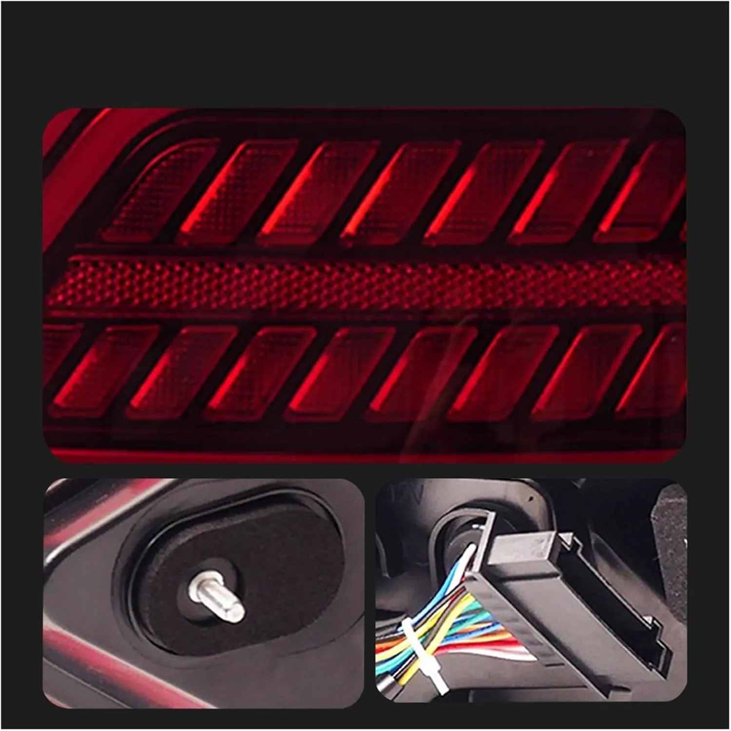 Car Accessories Tail Lamp Taillight ，Compatible With Mercedes Benz Rear Light Sequential Turn Signals(Black)