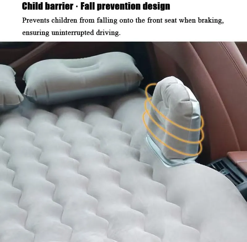 Car Air Mattress for Dodge Viper VX 2013-2017, Inflatable Back Seat Sleeping Pad with Pump & 2 Pillows, Folding Portable Camping Bed for Travel& Road Trips,Black