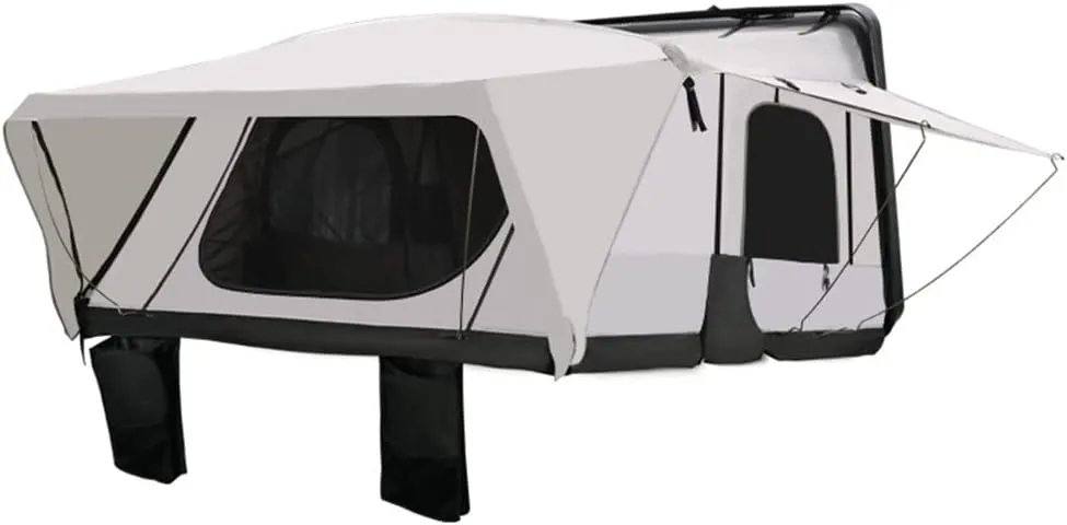 Car Roof Top Tent, 3-4 Person Sunroof Rooftop Tent, Outdoor Camping Tent, Quick Opening Mobile Bedroom with Telescopic Ladder Waterproof Rainproof SUV Pop up Tent for All Season