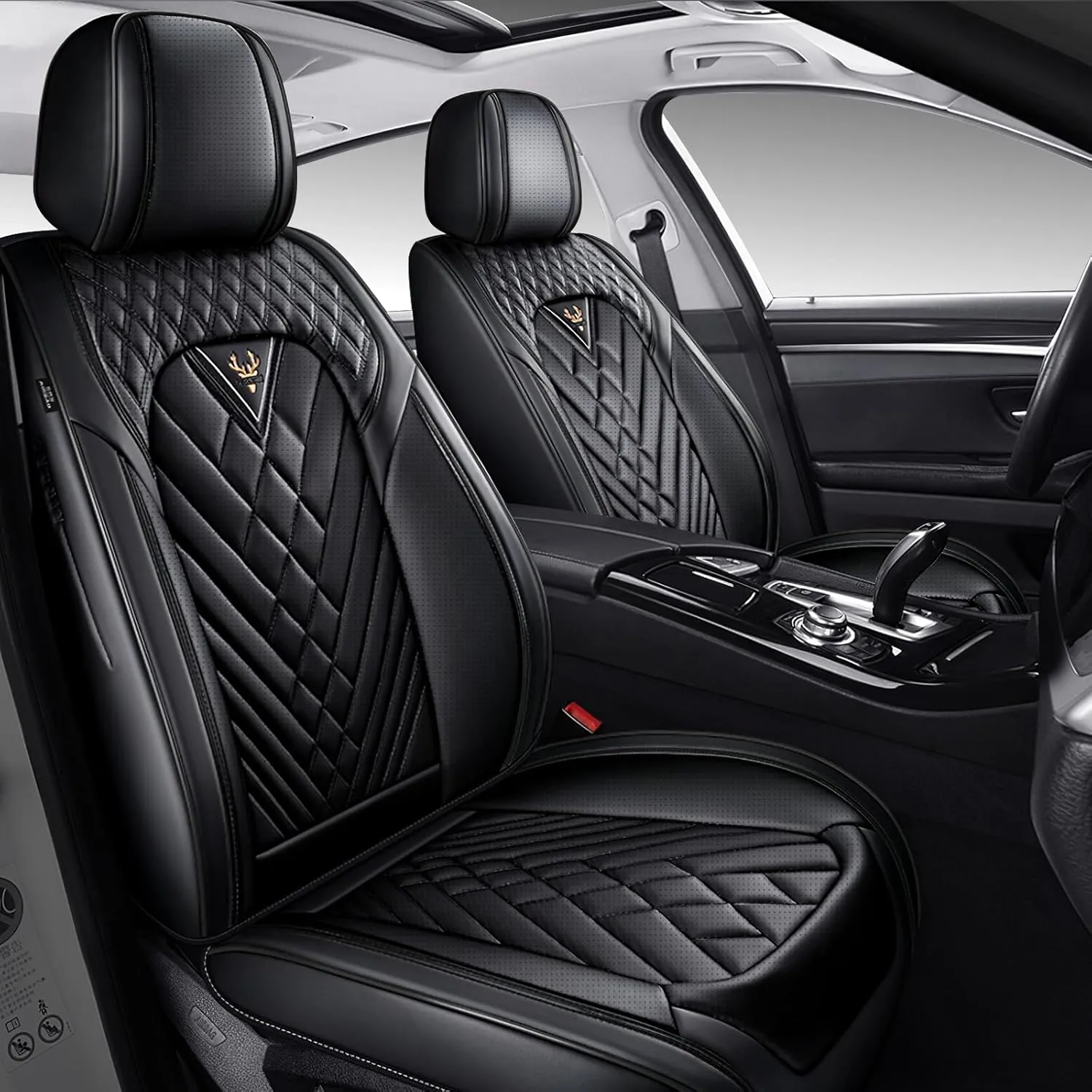 Car Seat Covers Fit for Lexus is 250 2006-2015,Waterproof Wear-Resistant Premium Leather Seat Covers Breathable Seat Protector Coverage Automotive Seats Cushions (Front,Black)