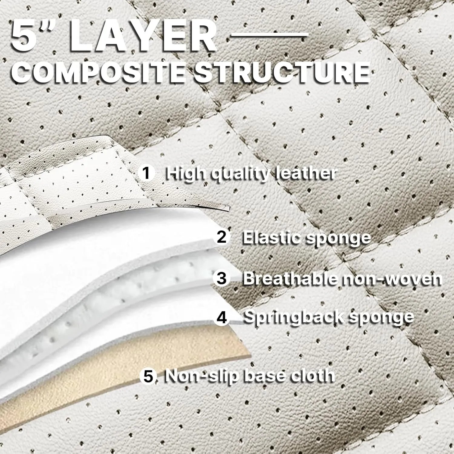 Car Seat Covers Fit for Lexus is 250 2006-2015,Waterproof Wear-Resistant Premium Leather Seat Covers Breathable Seat Protector Coverage Automotive Seats Cushions (Front,Creamy White)