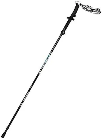 Carbon Fiber 5-Section Folding Trekking Pole Outer Lock Ultra-Light Ultra-Short Telescopic Walking Stick,for Hiking Camping Mountaineering