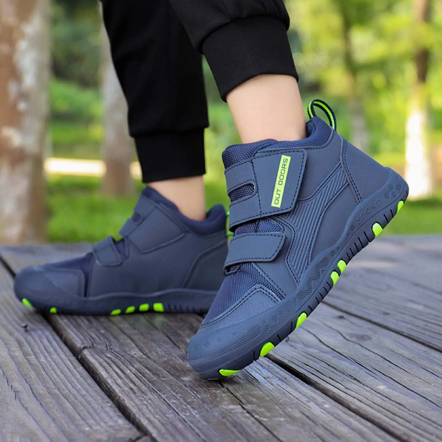 CERYTHRINA Kids Hiking Ankle Shoes Water Resistant Anti Collision Boots Athletic Outdoor Sneakers