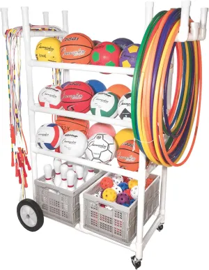 Champion Sports High Impact All-Terrain Heavy-Duty Cart, White, 53" x 19" x 59", White