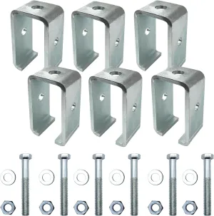 Channel Trolley Track Hanger Bracket for P1834-EG, 1-5/8" X 3-3/4" Intermediate Support Bracket for All 1-5/8" Channel Trolley Track,6 Set