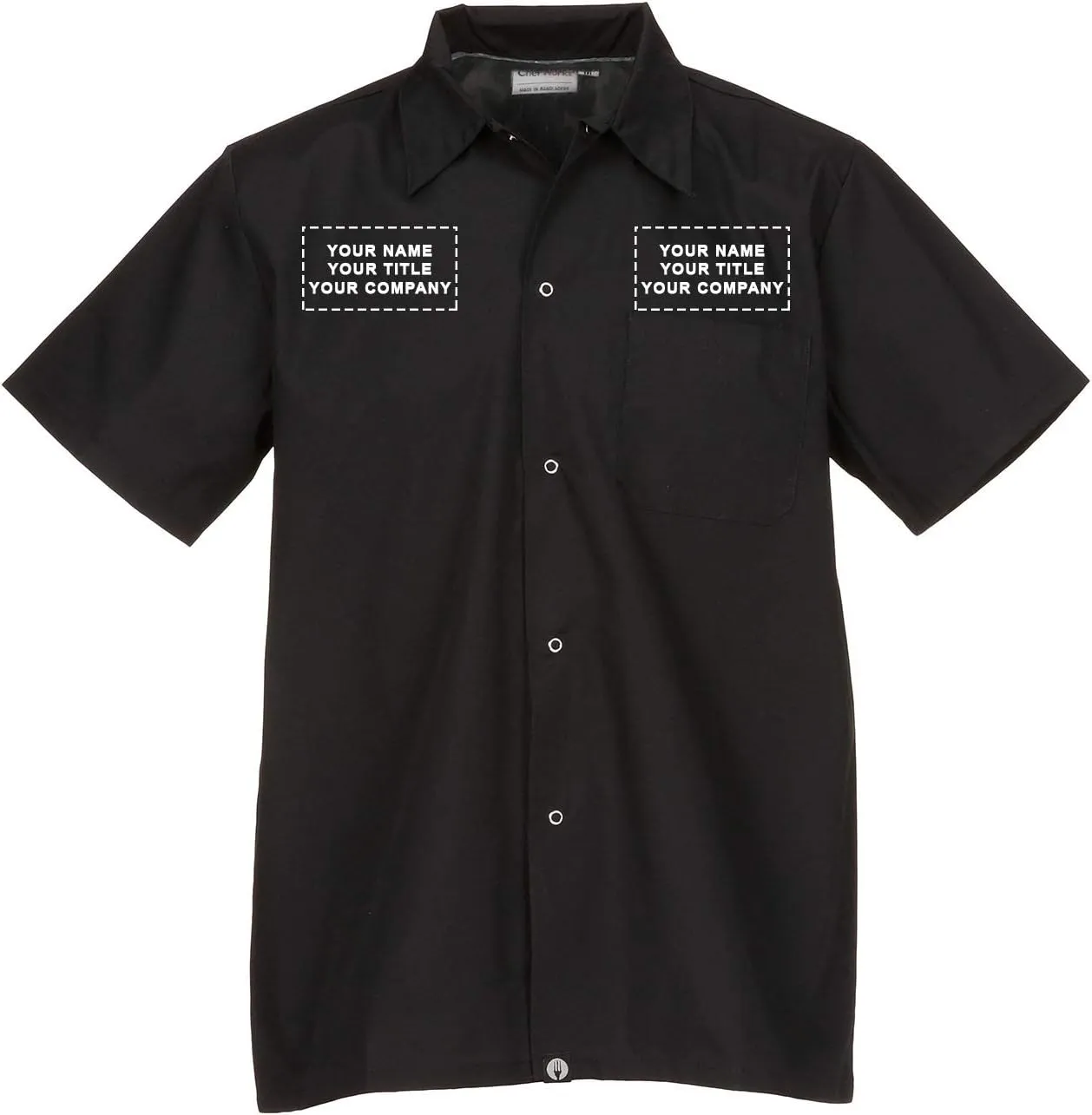 Chef Works Custom Embroidered Mens Utility Cook Shirt