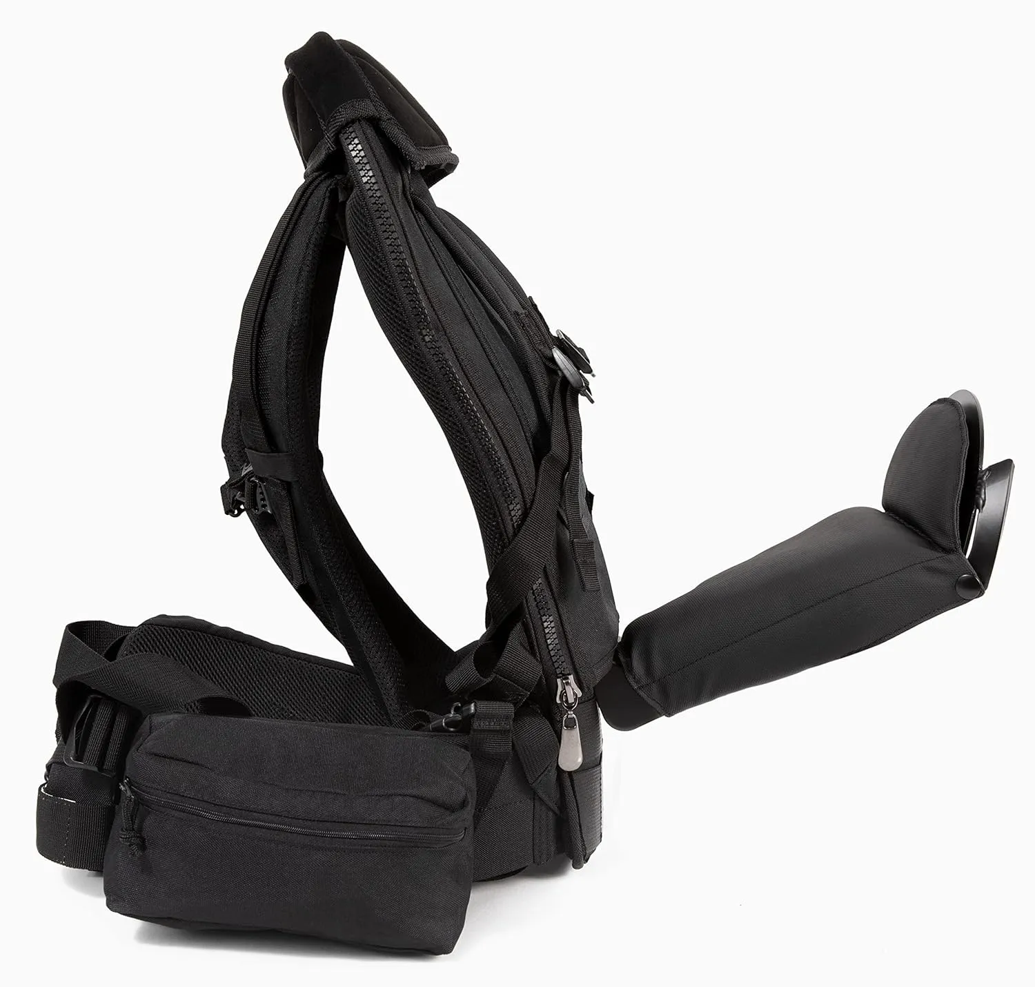 Child Carrier with Seat & Stirrups - Hiking Travel Backpack Carrier for Toddlers & Small Children up to 80lbs - Ergonomic Fit & 5 Point Safety Harness - Made in USA (Midnight, S/M)