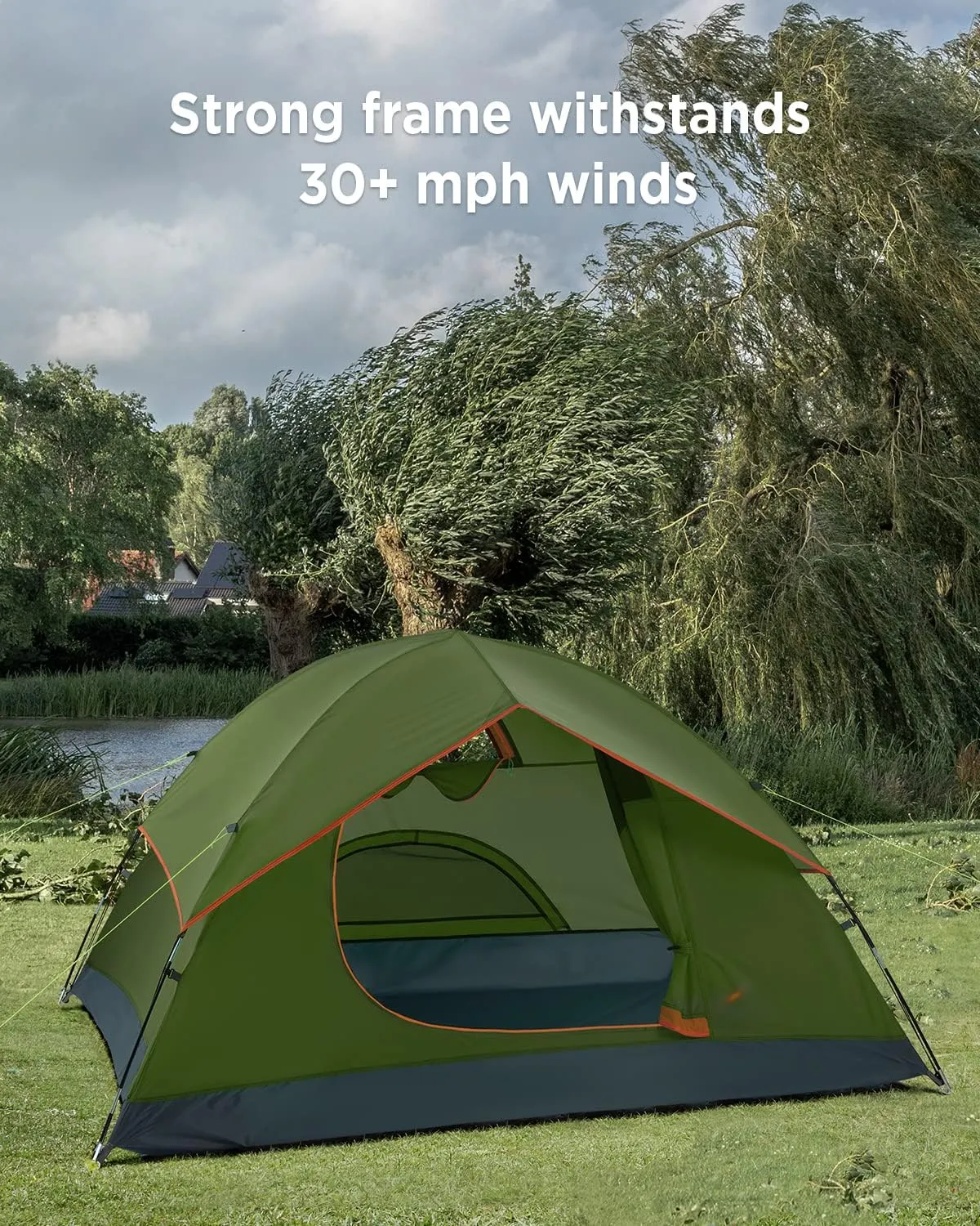 Ciays Camping Tent, Waterproof Family Tent with Removable Rainfly and Carry Bag, Lightweight Tent with Stakes for Camping, Traveling, Backpacking, Hiking, Outdoors