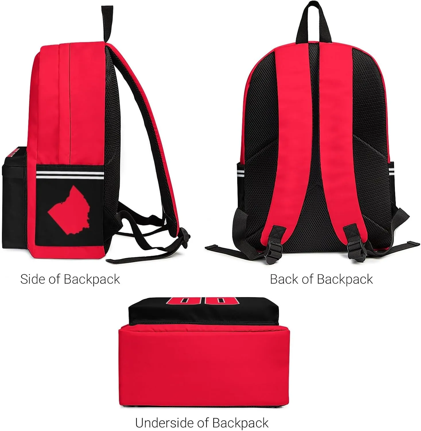 Cincinnati Backpack Custom Name Number Travel Laptop Work Shoulder Bag Personalized Daypack Fans Gift for Men Women Boy Girl