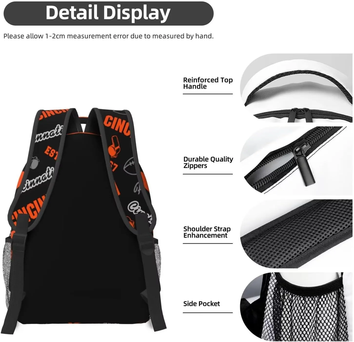 Cincinnati Backpack for Boys Girls, Sports Backpack,Suitable For School Use,Gift For Men Women Fans