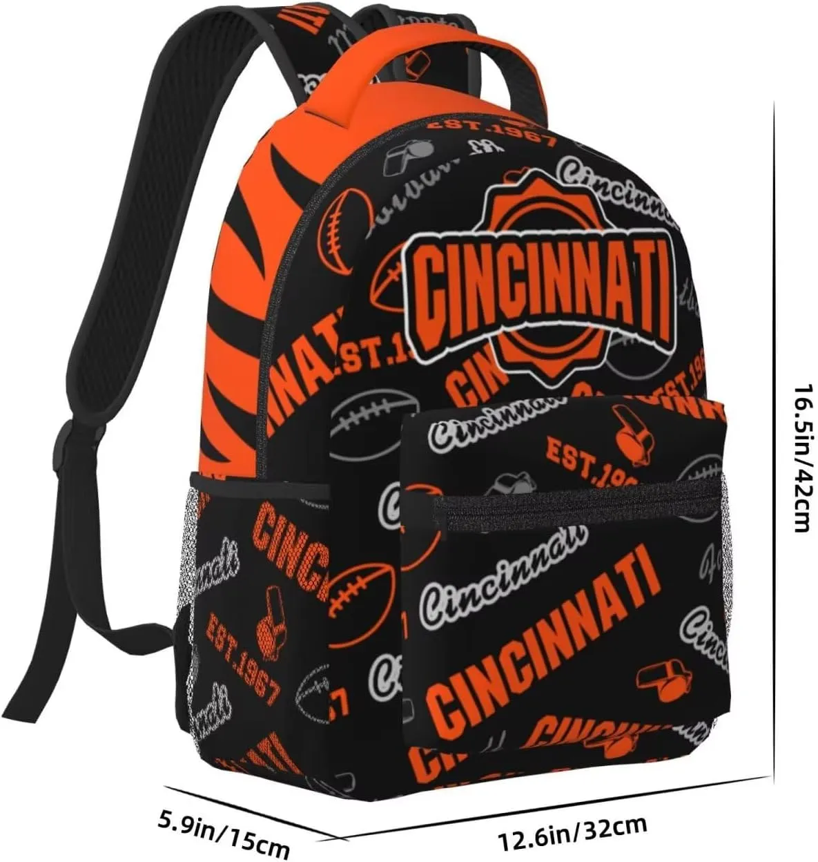 Cincinnati Backpack for Boys Girls, Sports Backpack,Suitable For School Use,Gift For Men Women Fans