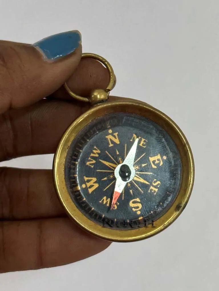 Classic Pocket Style Brass Compass, Military Compass Survival Gear Compass, Waterproof Kids Compass for Hiking Camping Hunting Climbing