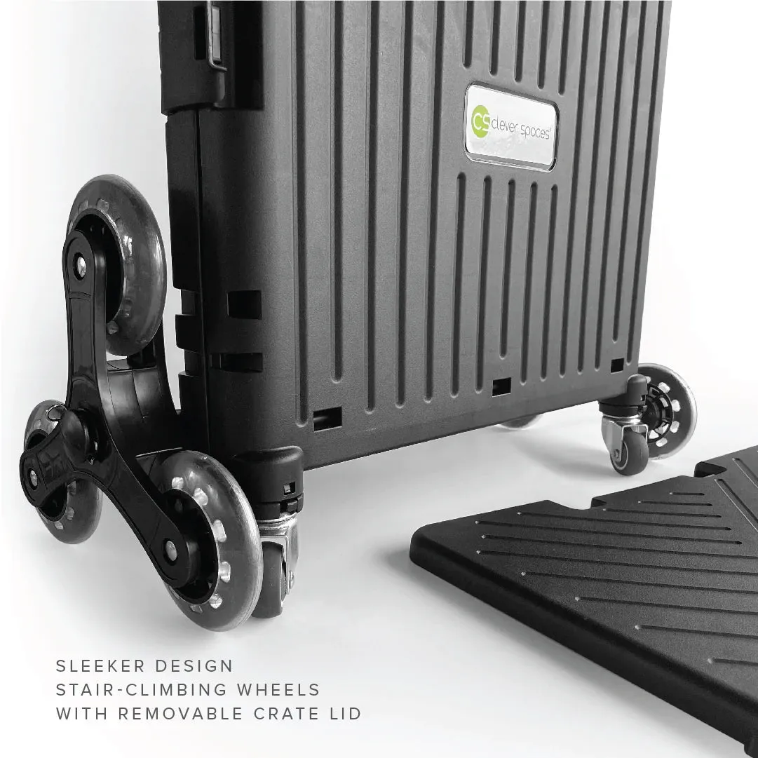 Clever Spaces Stair Climber Foldable Trolley Cart (with Lid)