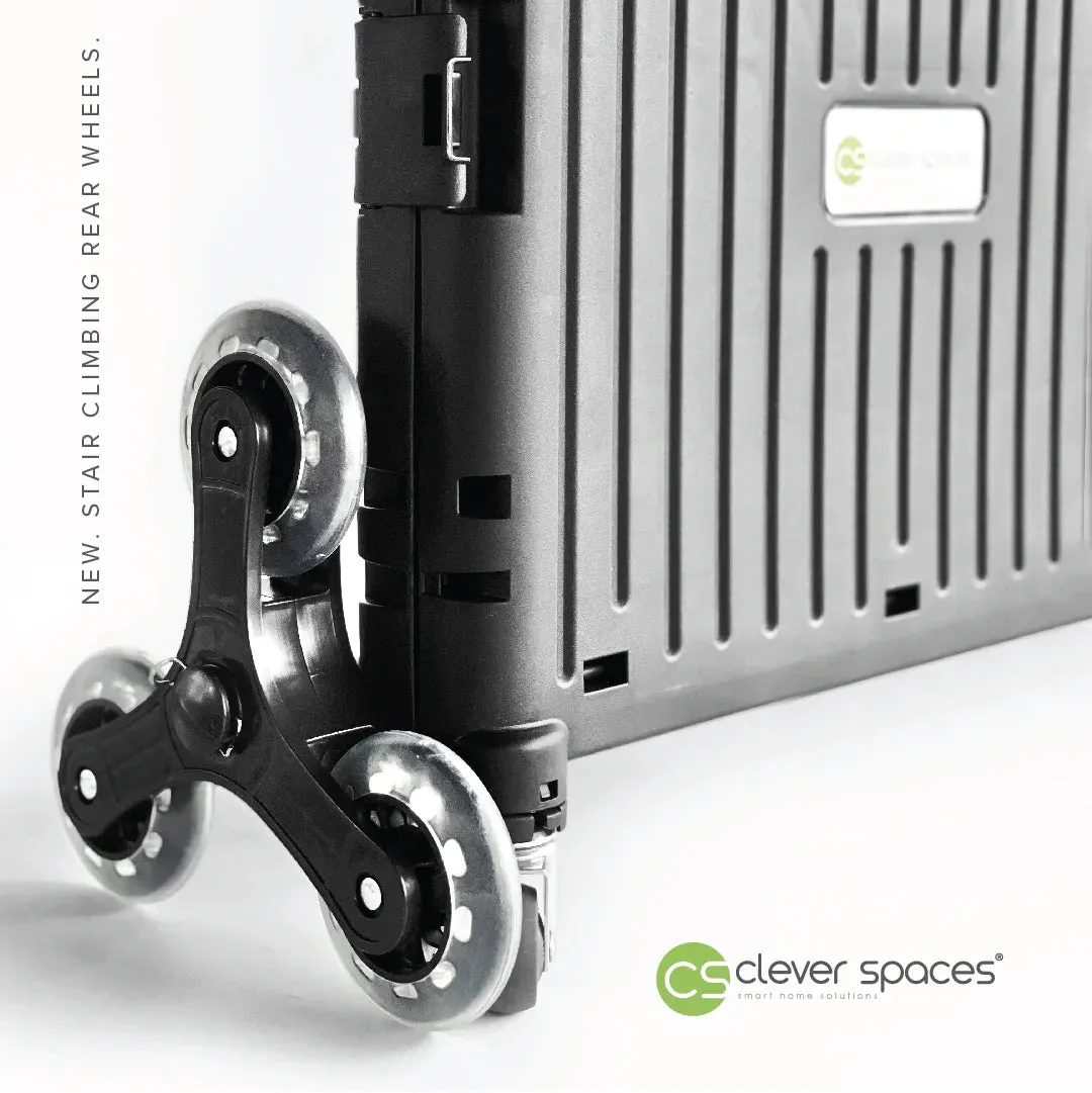 Clever Spaces Stair Climber Foldable Trolley Cart (with Lid)