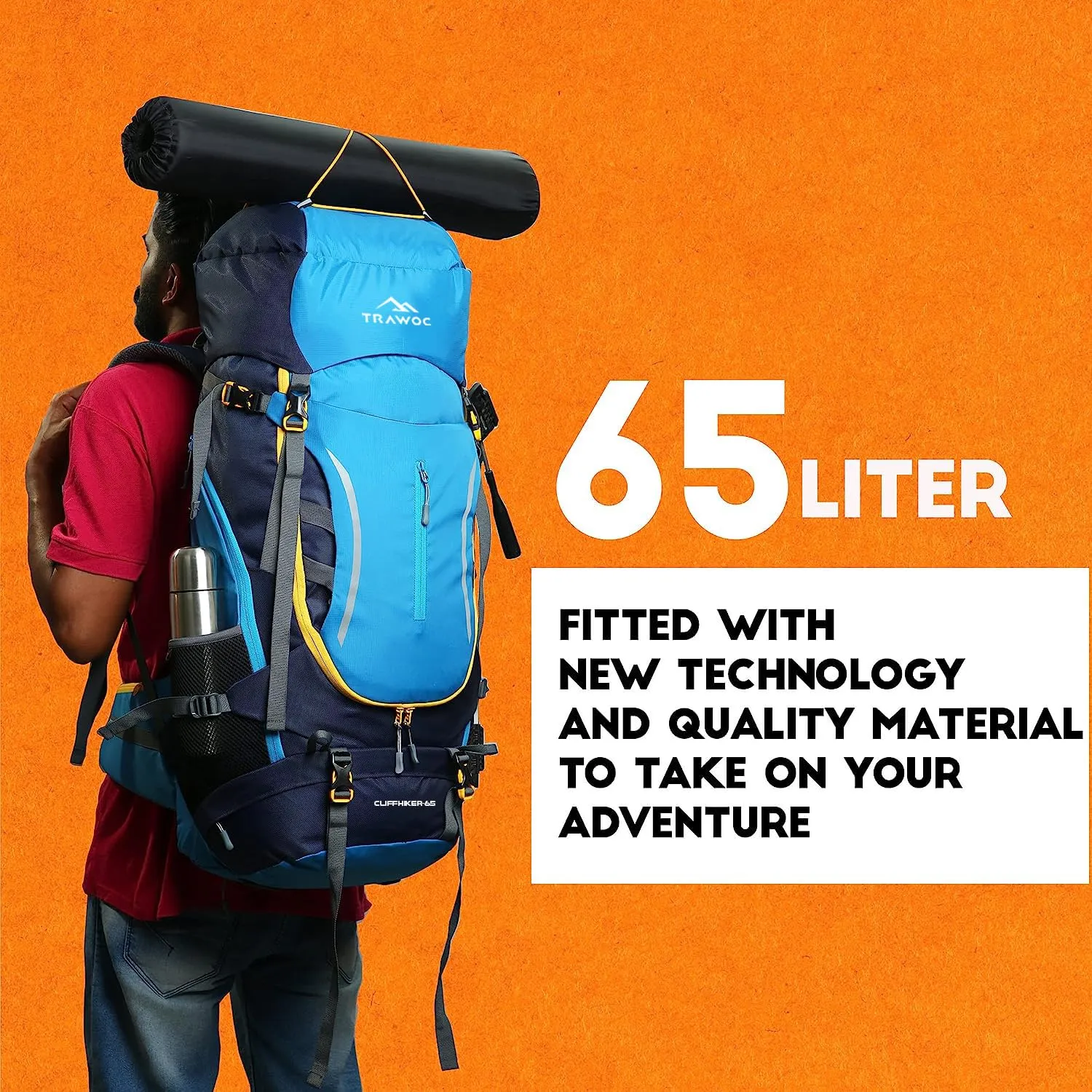 CLIFFHIKER-65 Rucksack - Skyblue