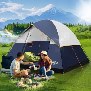 COBIZI Tents for Camping 4/6 Person Camping Tent with Rainfly and Screen, Easy Setup Lightweight Portable Waterproof Outdoor Tent with Carry Bag for Backpacking, Hiking, Family Travel