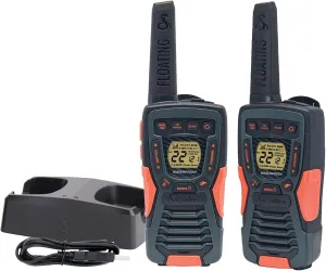 Cobra ACXT1035R FLT Floating Walkie Talkies - Waterproof, Rechargeable, Long Range up to 37-Mile Two Way Radio with NOAA Weather Alert & VOX, (2 Pack)