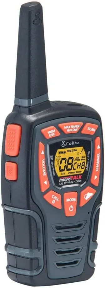 Cobra ACXT545 Weather-Resistant Walkie Talkies - Rechargeable, 22 Channels, Long Range 28-Mile Two-Way Radio Set (2-Pack)