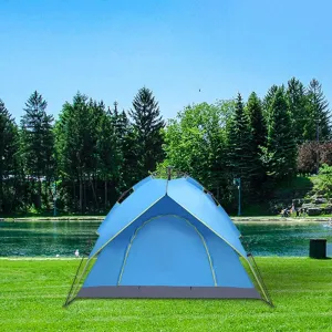 Coleman 2-3 Person Double - Deck, Two - Door Hydraulic Automatic Tent - Ideal for Family Camping, Person Tent with Free Build Feature