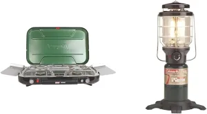 Coleman Classic 3-Burner Propane Camping Stove, Portable Camp Stove & NorthStar 1500 Lumens 1-Mantle Propane Lantern, Push-Button Instastart Ignition with Pressure Regulator
