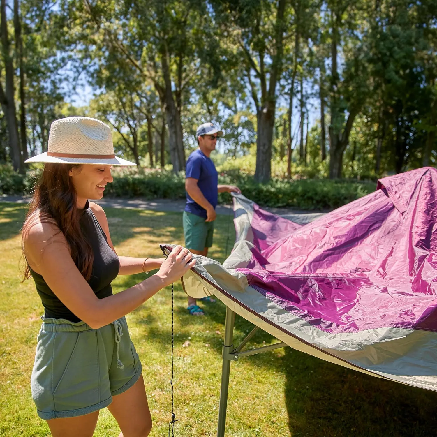 Coleman Oasis Instant Pop-Up Canopy Tent with Side Wall Attachment, 10x10ft Portable Shelter with Simple Setup & Takedown, Wheeled Carry Bag Included