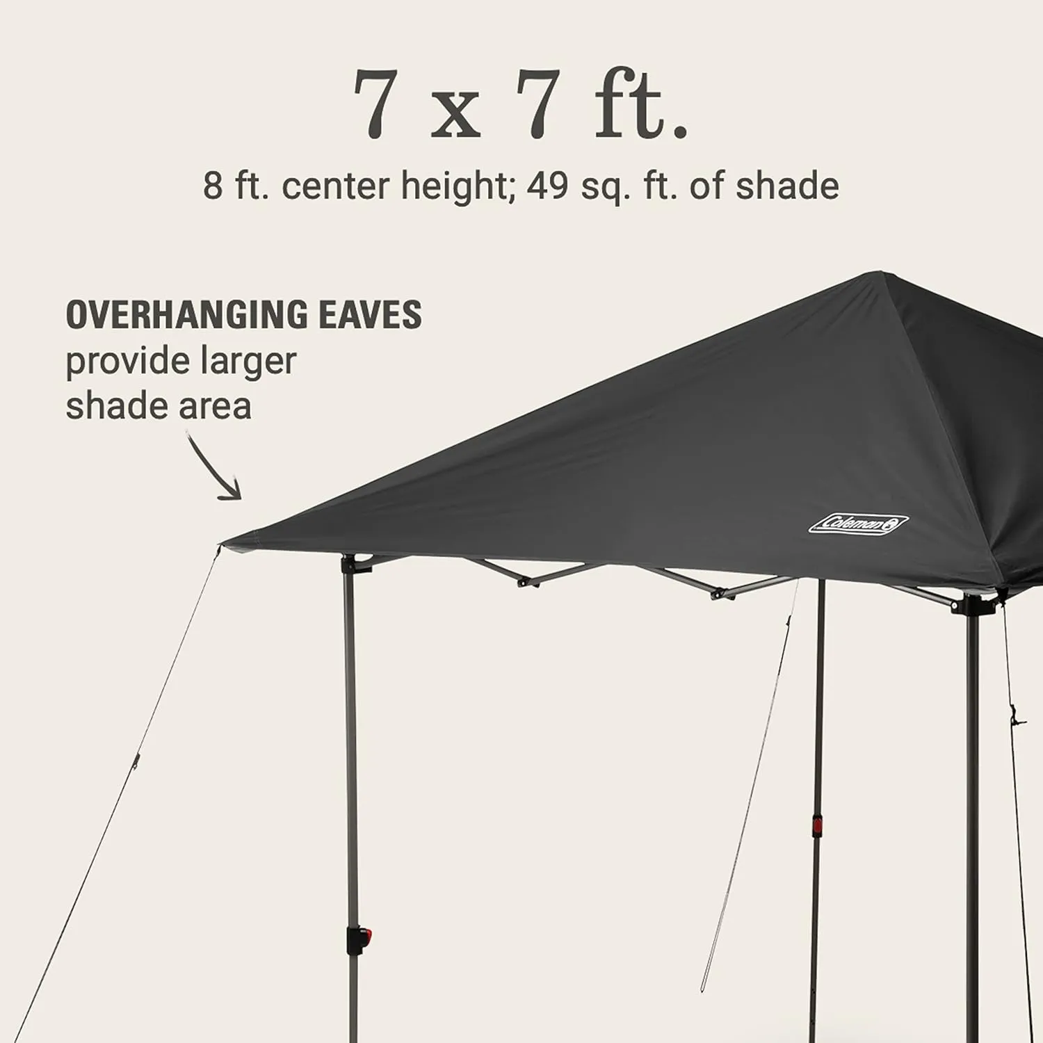 Coleman Oasis Lite Pop-Up Canopy Tent with Side Wall Attachment, 10x10ft Portable Shelter with Easy Setup & Takedown, Wheeled Carry Bag Included