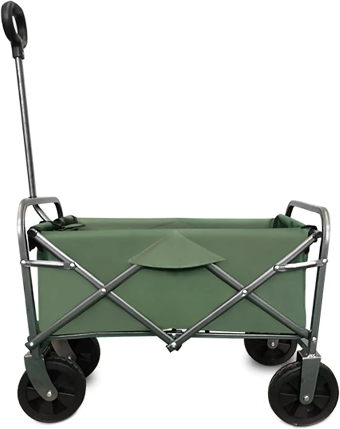 Collapsible Foldable Wagon Cart: Heavy-Duty Steel Frame & 360° Wheels - All-Terrain Utility Cart for Beach Camping & Gardening - Supports 225lbs Lightweight Compact Design