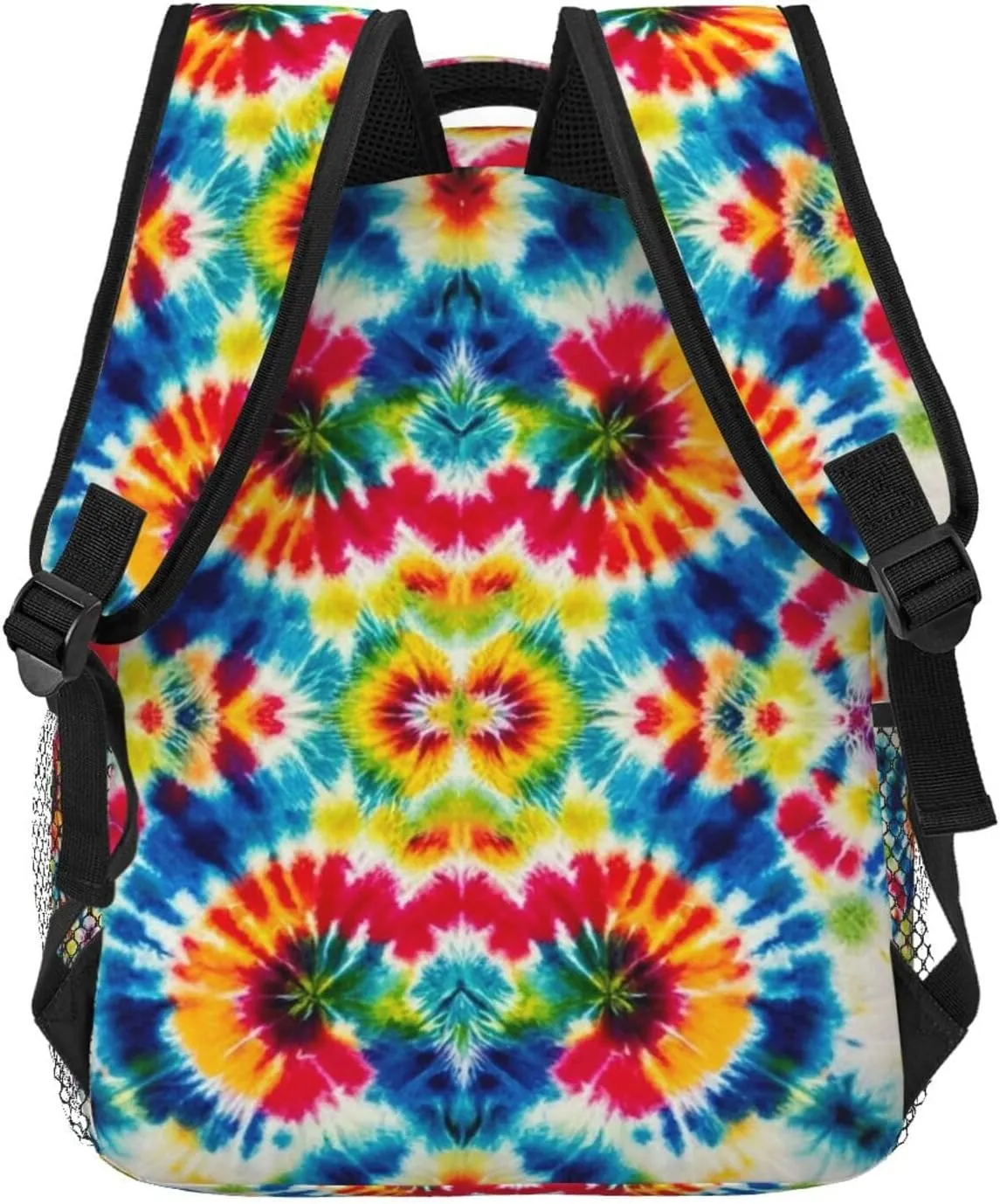 Colorful Tie Dye Art Daypack Backpack Polyester Multipurpose Anti-Theft Shoulder Bag Big Capacity Gym Outdoor Hiking Backpack With Smooth Zippers