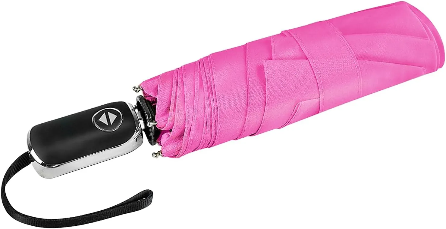 Compact Umbrella Automatic - Folding Travel Umbrella, Micro & Mini Design for Women's Purse or Pocket, Auto Open Close