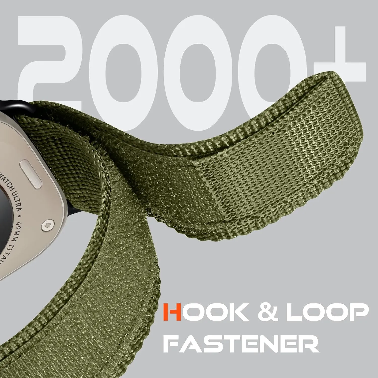 Compatible with Apple Watch Ultra 2 Band - for Men, Rugged Nylon Sport Loop with Magnetic Fidlock V-Buckle for iWatch 49mm(Ultra),46mm(Series 10),45mm(9/8/7),44mm(SE2/SE/6/5/4),42mm(3/2/1)