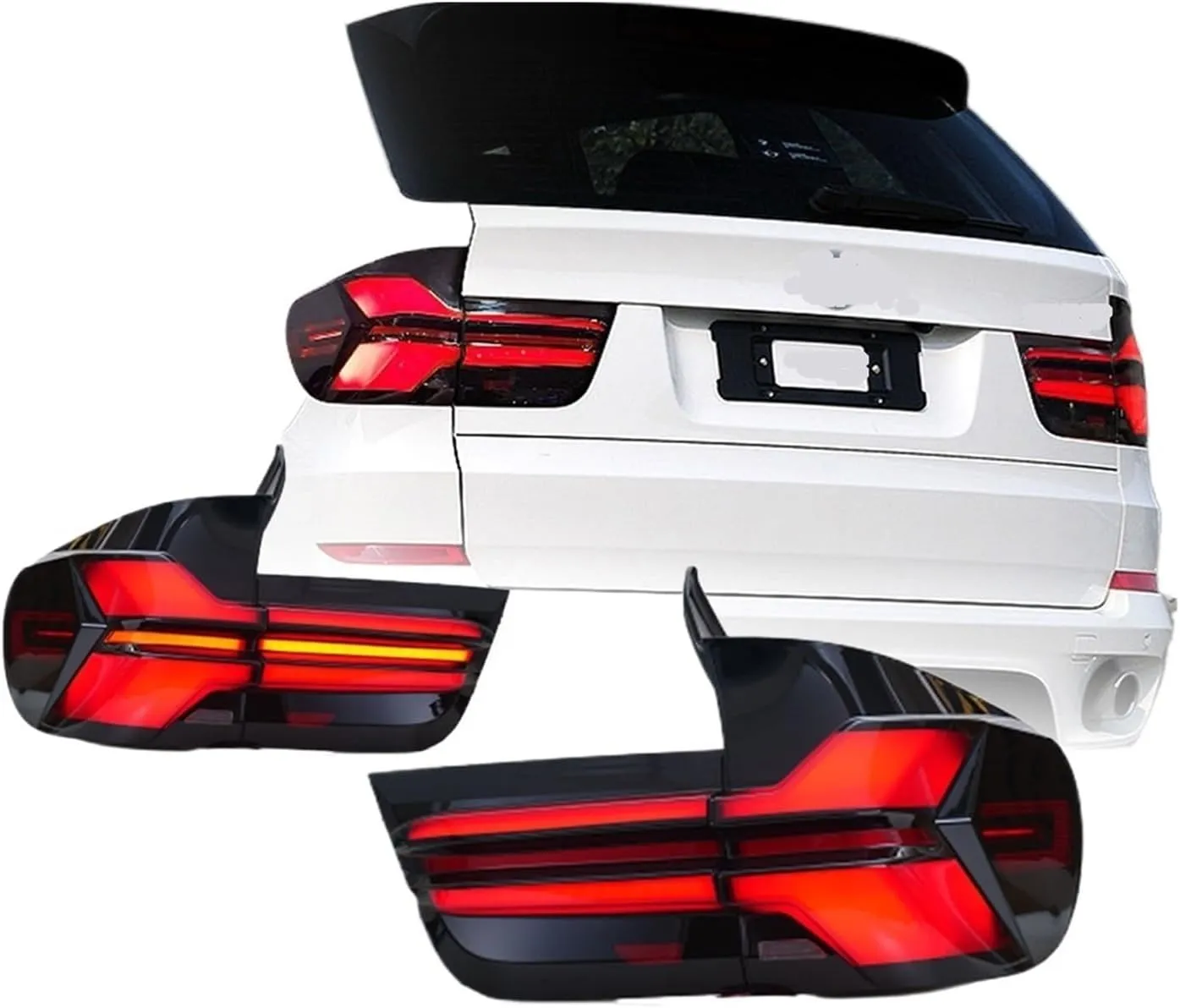 Compatible With BMW X5 E70 2007-13 Sequential Turn Signal Lamp DRL Brake Reverse Plug And Play Car Rear Tail Light Assembly
