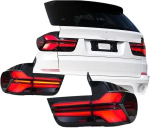 Compatible With BMW X5 E70 2007-13 Sequential Turn Signal Lamp DRL Brake Reverse Plug And Play Car Rear Tail Light Assembly