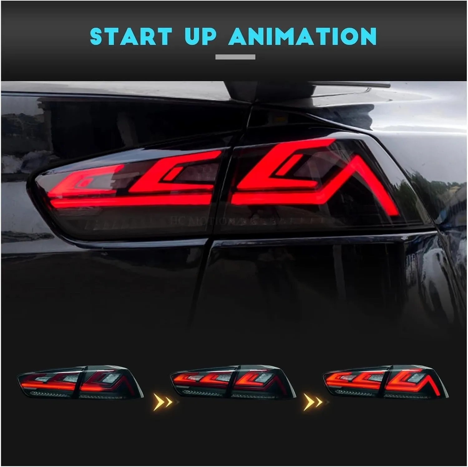 Compatible With Mitsubishi Lancer E-mark EX EVO DRL Start UP Animation Sequential Signal Lamps Assembly 2008-2017(1pair a)