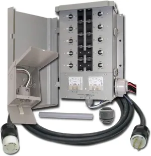 Connecticut Electric EmerGen Transfer Switch Kit - 30 Amp, 10-Circuit, 10-Foot Cord, 7500 Watts, for Generator